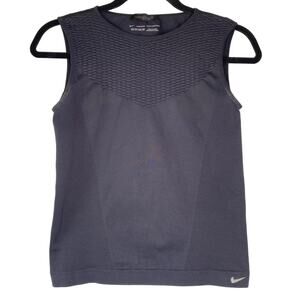 Nike Sphere Black Seamless Compression Training Sleeveless Top Size Small